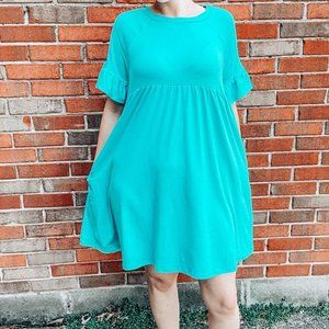 dress with Ruffle Sleeve & Pockets